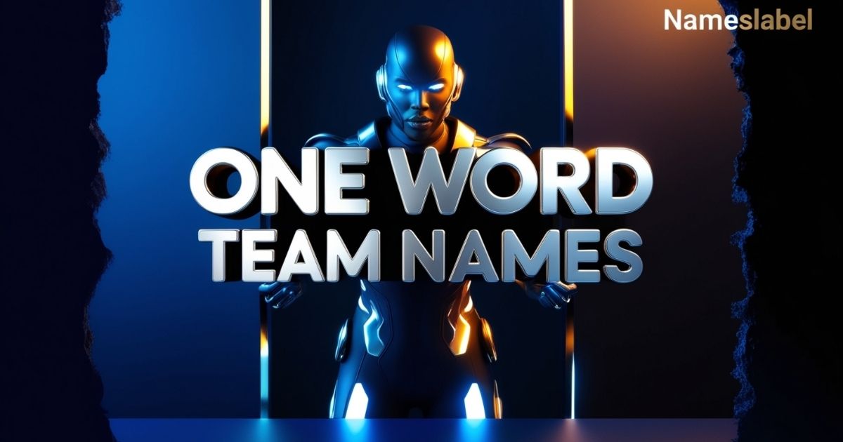 One Word Team Names