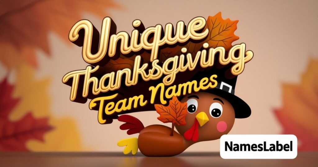 Unique Thanksgiving Team Names