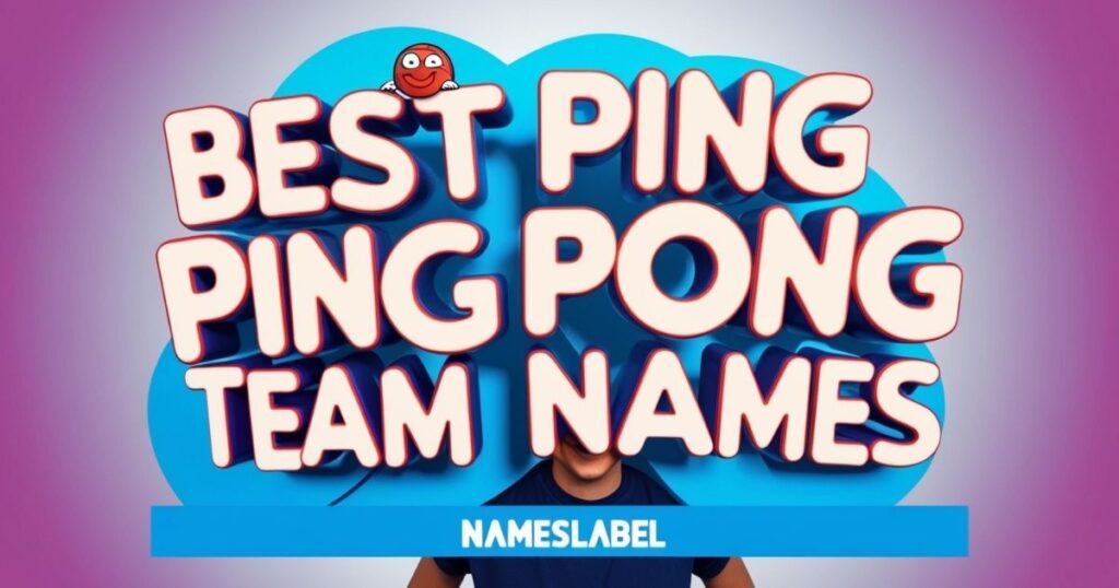 Best Ping Pong Team Names