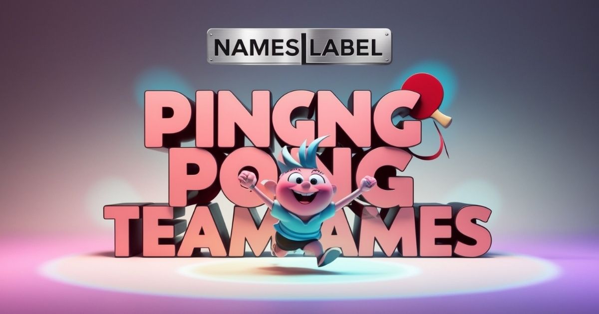 Ping Pong Team Names